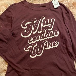 Long sleeve graphic T shirt- Med